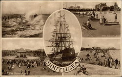 Greetings from Southsea England Hampshire Postcard Postcard