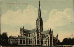 The Cathedral Salisbury, England Wiltshire Postcard Postcard