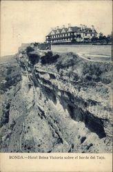 Hotel Reina Victoria sobre el borde del Tajo Ronda, Spain Postcard Postcard