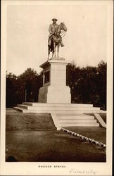 View of Rhodes Statue Postcard