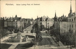 Kaiser Ludwig-Platz mit Denkmal Postcard