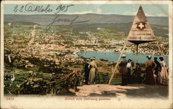 Zurich vom Uetliberg gesehen Postcard