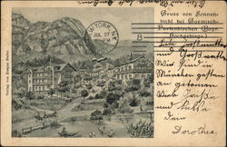 Gruss von Sonnenbichl bei Garmisch-Partenkirchen (Bayr. Hochgebirge.) Postcard