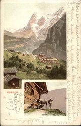 Aerial view of Alpine Village Postcard