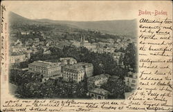 View of the City Baden-Baden, Germany Postcard Postcard