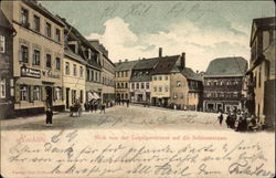 Blick von der Leipzigerstrasse auf die Schlossstrasse Rochlitz, Germany Postcard Postcard