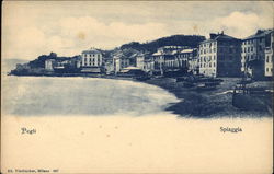 Pegli - Spiaggia Genoa, Italy Postcard Postcard