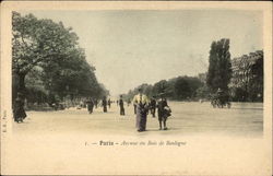 Avenue au Bois de Boulogne Postcard
