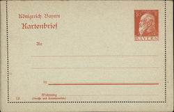 German Postal Card Bayern Postcard