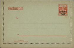 German Postal Card - Deutches Reich Germany Postcard Postcard