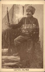Soldier from Armenian Revolutionary Federation Postcard