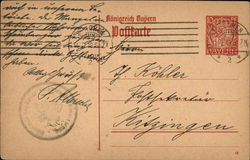 German Postal Card Postcard