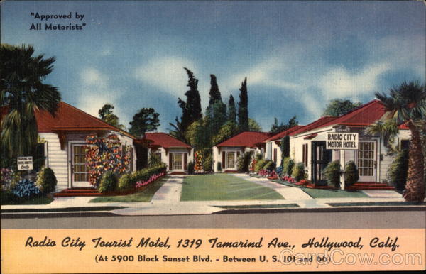 Radio City Tourist Motel Hollywood California