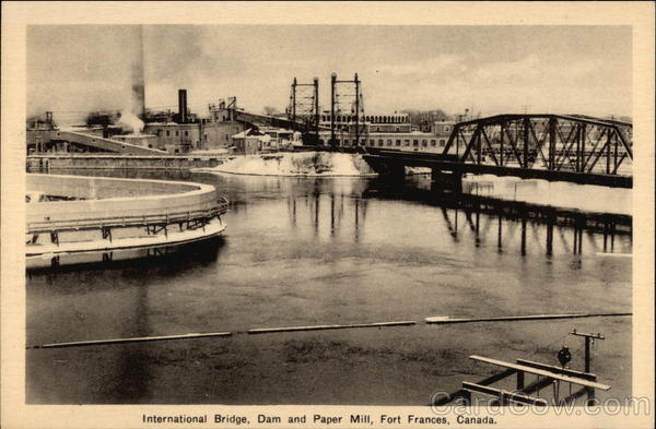 International Bridge, Dam and Paper Mill Fort Frances Canada