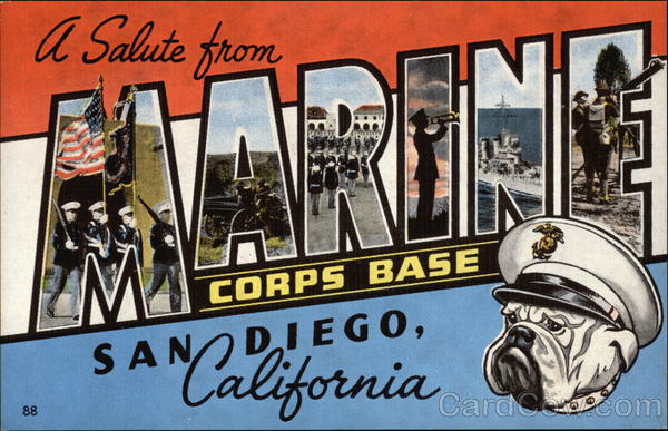 A Salute from Marine Corps Base San Diego California