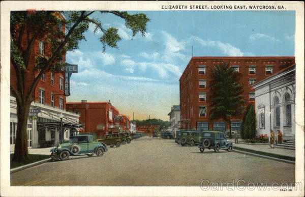 Elizabeth Street, Looking East Waycross Georgia