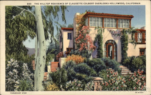 The Hilltop Residence of Claudette Colbert Hollywood California