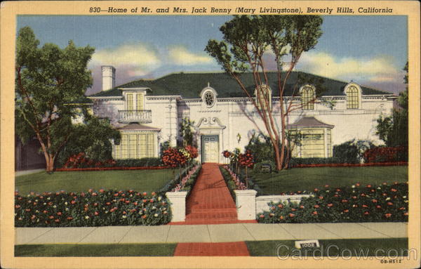 Home of Mr. & Mrs Jack Benny (Mary Livingstone) Beverly Hills California