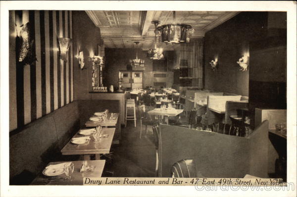 Drury Lane Restaurant and Bar - 47 East 49th Street New York