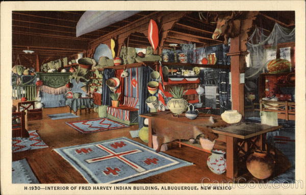 Interior of Fred Harvey Indian Building, Albuquerque, New Mexico