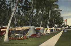 A Trailer Camp Down Florida Way Postcard