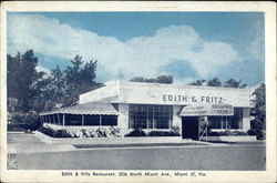 Edith & Fritz Restaurant Miami, FL Postcard Postcard