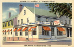 Pilgrim Cafe - 71 Court Street - One Minute from Plymouth Rock Massachusetts Postcard Postcard