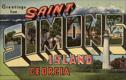 Greetings from Saint Simons Island, Georgia Postcard Postcard