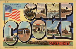 Greetings from Camp Cooke, California Postcard 