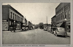 State Street Looking North South Whitley, IN Postcard Postcard