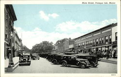 Main Street View Presque Isle, ME Postcard Postcard