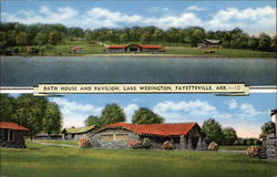 Bath House and Pavilion, Lake Wedington Postcard