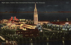 Night Lights, Golden Gate International Exposition Postcard