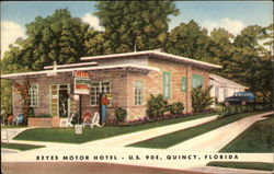 Reyes Motor Hotel Quincy, FL Postcard Postcard