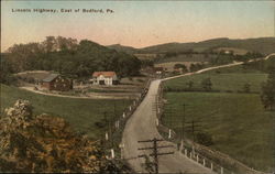 Lincoln Highway View Bedford, PA Postcard Postcard