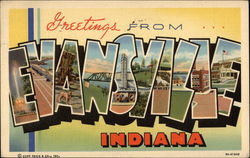Greetings from Evansville Indiana Postcard Postcard