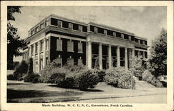 Music Building, W.C.U.N.C Greensboro, NC Postcard Postcard