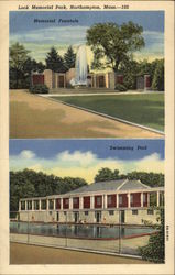 Look Memorial Park - Memorial Fountain and Swimming Pool Postcard