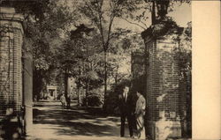 Theodate Lang Memorial Gate and Drive, Moses Brown School Postcard