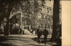 The Entrance to the Main Building at Moses Brown School Postcard