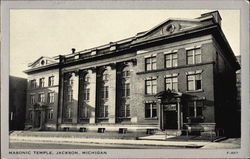 Masonic Temple Jackson, MI Postcard Postcard
