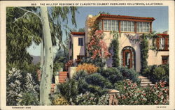 The Hilltop Residence of Claudette Colbert Postcard
