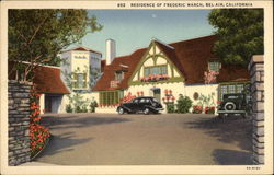 Residence of Frederic March Bel Air, CA Postcard Postcard