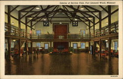 Interior of Service Club Fort Leonard Wood, MO Postcard Postcard