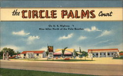 The Circle Palms Court Riviera Beach, FL Postcard Postcard