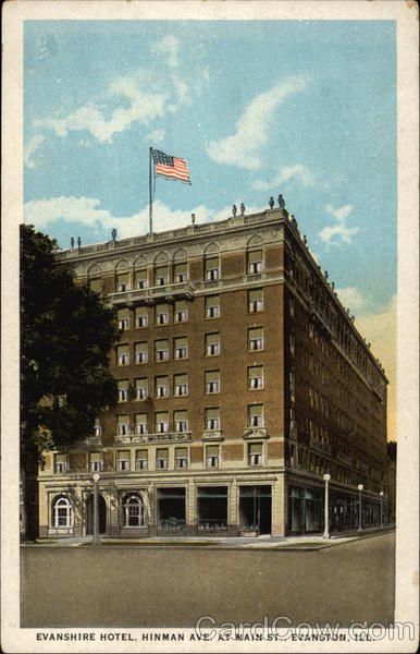 Evanshire Hotel, Hinman Ave. at Main St Evanston Illinois