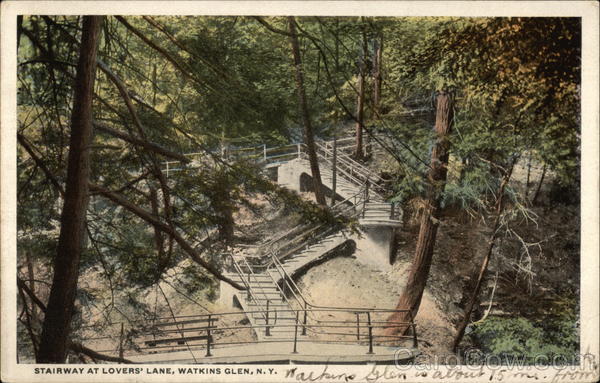 Stairway at Lovers' Lane Watkins Glen New York