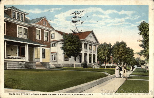 Twelfth Street North from Emporia Avenue Muskogee Oklahoma
