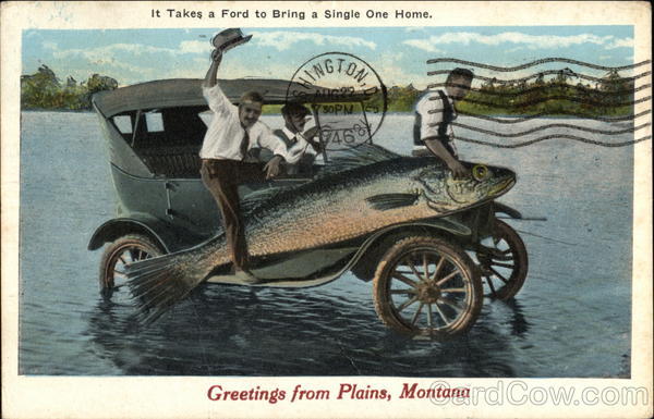 It Takes a Ford to Bring a Single One Home, Greetings from Plains, Montana