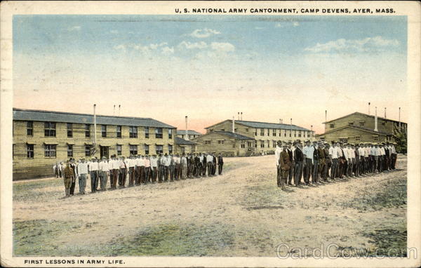 U.S. National Army Cantonment, Camp Devens Ayer Massachusetts